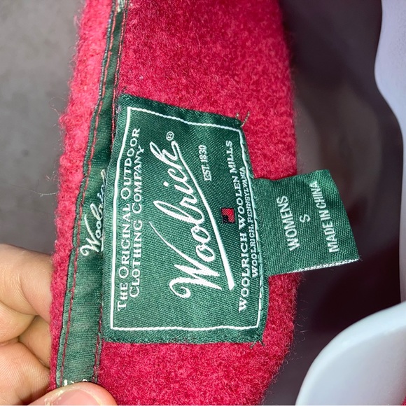 Woolrich 100% wool red zip up sweater vest - Picture 7 of 7